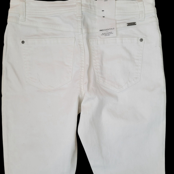 INC Skinny Leg Regular Fit White Jeans Women's Size 6. Waist 32" Inseam 31" NWT - Picture 4 of 10